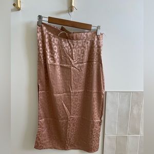 Pink MIDI Skirt with Slit - medium - never been worn